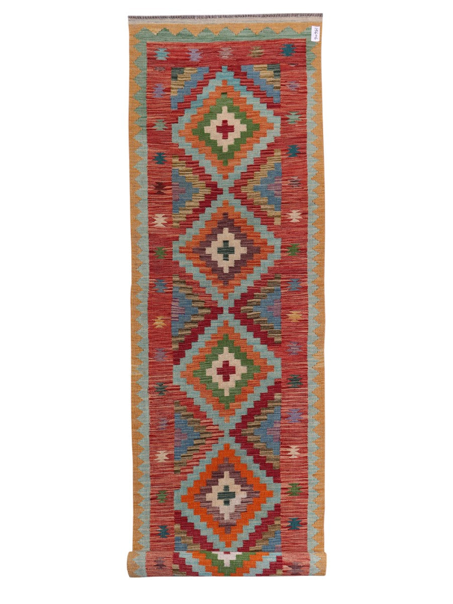 Maimana Afghanistan Kilim Runner - 405 x 84 cm