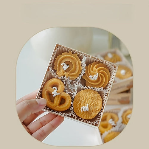 4pcs Coffee Scented Aromatherapy Candles with Glitter