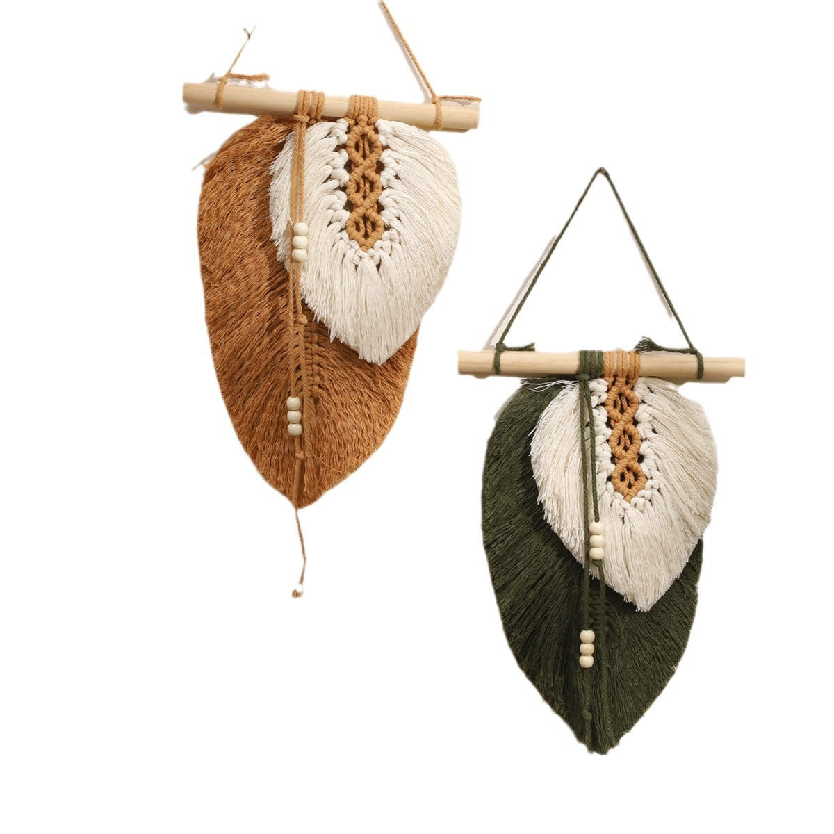 Bohemian Leaf Weaving Wall Hanging Handmade Wall Decoration for Living Room Bohemian Tapestry for Bedroom