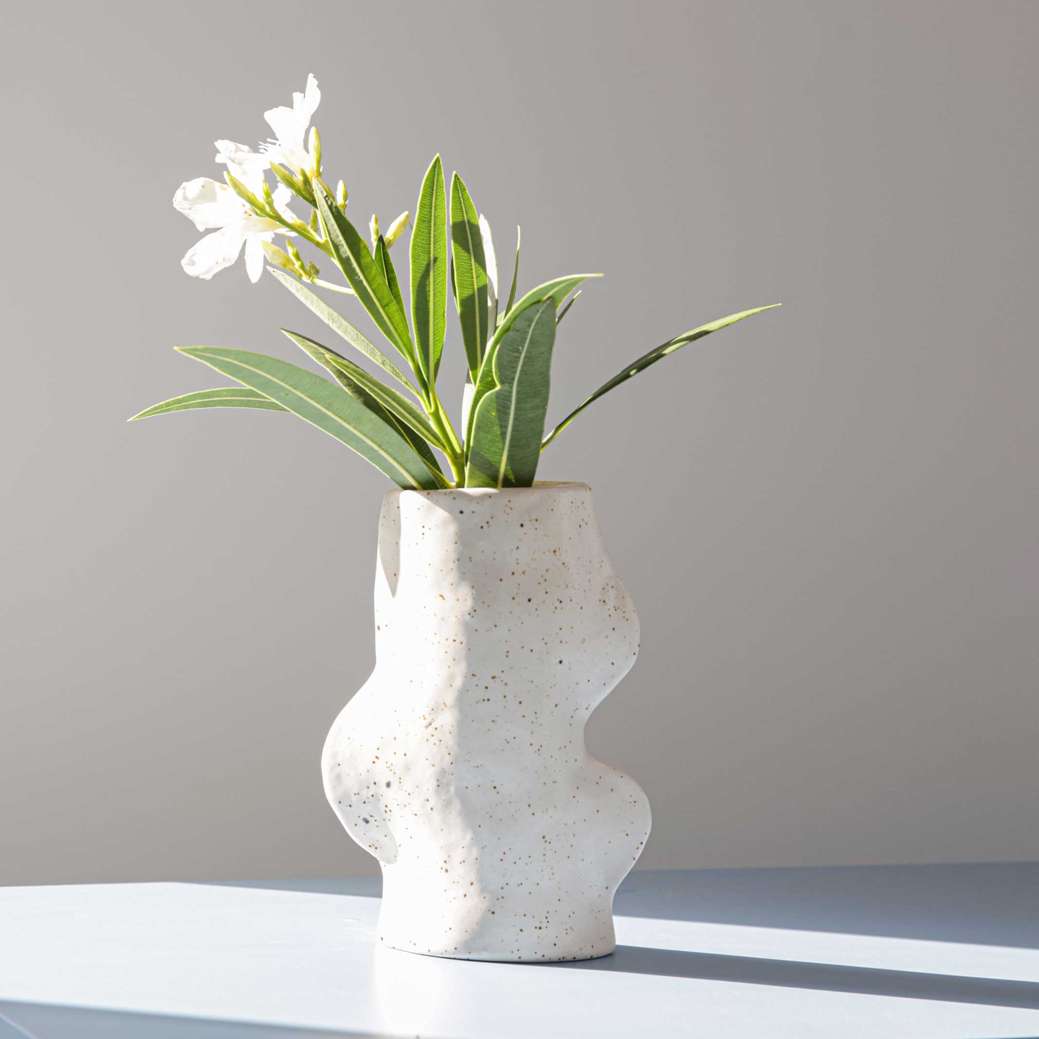 Fluxo Ceramic Vase -  Medium White